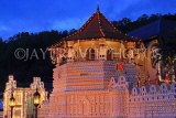 SRI LANKA, Kandy, Temple of the Tooth (Dalada Maligawa), illuminated at night, SLK3437JPL