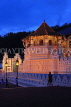 SRI LANKA, Kandy, Temple of the Tooth (Dalada Maligawa), illuminated at night, SLK3439JPL