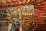 SRI LANKA, Kandy, Temple of the Tooth (Dalada Maligawa), main hall, roof carvings paintings, SLK3081JPL