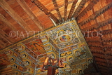 SRI LANKA, Kandy, Temple of the Tooth (Dalada Maligawa), main hall, roof carvings paintings, SLK3082JPL