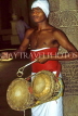 SRI LANKA, Kandy, Temple of the Tooth (Dalada Maligawa), temple drummer, SLK199JPL