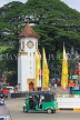 SRI LANKA, Kandy, town centre, Clock Tower, and three wheeler taxi, SLK3705JPL