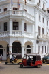 SRI LANKA, Kandy, town centre, three wheeler taxis going past Queens Hotel, SLK3866JPL