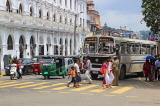 SRI LANKA, Kandy, town centre, traffic, and people crossing the road, SLK3839JPL