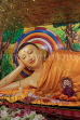 SRI LANKA, Mihintale temple site, Maha Stupa image house, reclining Buddha statue, SLK5433JPL