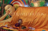 SRI LANKA, Mihintale temple site, Maha Stupa image house, reclining Buddha statue, SLK5434JPL