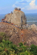 SRI LANKA, Mihintale temple site, prilgrims climbing the Aradhana Gala, SLK5408JPL