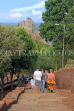 SRI LANKA, Mihintale temple site, visitors, and Aradhana Gala, SLK5445JPL