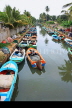 SRI LANKA, Negombo, Dutch Canal, and fishing boats, SLK2608JPL