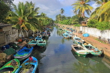 SRI LANKA, Negombo, Dutch Canal, and fishing boats, SLK6053JPL