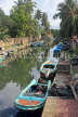SRI LANKA, Negombo, Dutch Canal, and fishing boats, SLK6057JPL