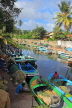 SRI LANKA, Negombo, Dutch Canal, and fishing boats, SLK6059JPL