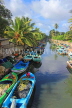 SRI LANKA, Negombo, Dutch Canal, and fishing boats, SLK6061JPL
