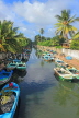 SRI LANKA, Negombo, Dutch Canal, and fishing boats, SLK6062JPL