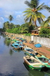 SRI LANKA, Negombo, Dutch Canal, and fishing boats, SLK6063JPL