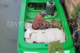 SRI LANKA, Negombo, Dutch Canal, fishing boat and fisherman, SLK2616JPL