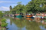 SRI LANKA, Negombo, Dutch Canal and fishing boats, SLK2429JPL