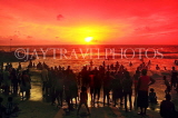 SRI LANKA, Negombo, Negombo Beach Park, Sunday crowds enjoying the sunset, SLK6296JPL