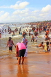 SRI LANKA, Negombo, Negombo Beach Park, Sunday evening crowds enjoying the sea, SLK6259JPL