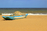 SRI LANKA, Negombo, beach, sea and small fishing boat, SLK3540JPL