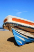 SRI LANKA, Negombo, beach and motor boat, SLK2454JPL