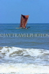 SRI LANKA, Negombo, catamaran with sail (traditional fishing boat) at sea, SLK5950JPL