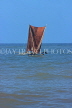 SRI LANKA, Negombo, catamaran with sail (traditional fishing boat) at sea, SLK5953JPL