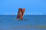 SRI LANKA, Negombo, catamaran with sail (traditional fishing boat) at sea, SLK5958JPL