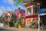 SRI LANKA, Negombo, coastal residential street, colourful houses, SLK6072JPL