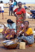 SRI LANKA, Negombo, fish market scene, fishwives selling fish, SLK1664JPL