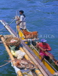 SRI LANKA, Negombo, fishermen in catamaran, Negombo Lagoon, SLK1541JPL