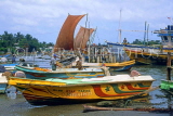 SRI LANKA, Negombo, fishing boats in Lagoon, SLK1651JPL