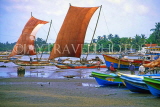 SRI LANKA, Negombo, fishing boats in Lagoon, SLK1653JPL
