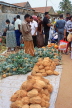 SRI LANKA, Negombo, market, fruit and vegetable market, Coconuts and Pineapples, SK2721JPL