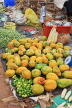 SRI LANKA, Negombo, market, fruit and vegetable market, Papaya fruit and Limes, SLK2695JPL