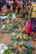 SRI LANKA, Negombo, market, fruit and vegetable market, Pineapples, SLK2691JPL