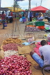 SRI LANKA, Negombo, market, fruit and vegetable market, and vendor with scales, SLK6300JPL