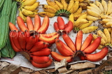 SRI LANKA, Negombo, market, fruit and vegetable market, red and yellow Bananas, SLK2675JPL