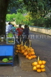 SRI LANKA, Negombo, roadside stall, Thambili (King Coconut) for drinking, SLK344JPL