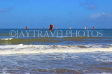 SRI LANKA, Negombo, seascape, with fishing boats out at sea, SLK6331JPL