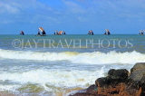 SRI LANKA, Negombo, seascape, with fishing boats out at sea, SLK6348JPL