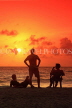 SRI LANKA, Negombo, sunset, sea, and people (tourists) on beach, SLK6357JPL