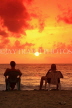 SRI LANKA, Negombo, sunset, sea, and people (tourists) on beach, SLK6363JPL