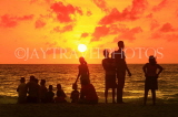 SRI LANKA, Negombo, sunset, sea, and people on beach, SLK6033JPL