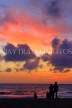 SRI LANKA, Negombo, sunset, sea, and people on beach, SLK6041JPL