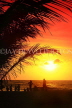 SRI LANKA, Negombo, sunset, sea, people on beach, and coconut tree, SLK6036JPL