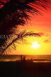 SRI LANKA, Negombo, sunset, sea, people on beach, and coconut tree, SLK6037JPL