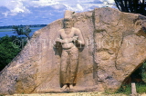 SRI LANKA, Polonnaruwa, granite carved King Parakramabahu I statue, SLK1765JPL
