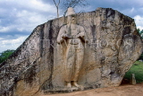 SRI LANKA, Polonnaruwa, granite carved King Parakramabahu I statue, SLK2072JPL