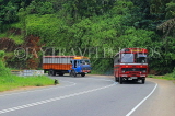 SRI LANKA, Pussellawa, Nuwara Eliya Road, public bus and lorry, SLK4231JPL